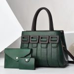 Wholesale Women Fashion Casual Solid Color Bag Large Capacity Handbag Three-Piece Set - Image 5
