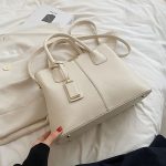 Women Fashion Casual Solid Color Large Capacity Handbag - Image 7