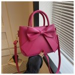 Women Fashion Casual Solid Color Bowknot Square Handbag - Image 8