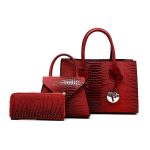 Wholesale Simple And Fashionable Bag Lizard Print Handbag Three-Piece Set - Image 9