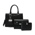 Wholesale Women Fashion Casual Solid Color Bag Large Capacity Handbag Three-Piece Set - Image 8