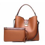 Wholesale Women Fashion Casual Solid Color 2-Piece Set Handbag - Image 7