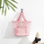 Wholesale Women Fashion Casual Color Block Grid Beach Bag - Image 9