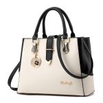 Wholesale Women Fashion Casual Color Contrast Large Capacity Handbag - Image 9