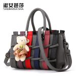 Wholesale Fashionable Color-Contrast Stitching Large-Capacity Handbag - Image 5