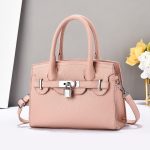 Wholesale Women Fashion Casual Solid Color Litchi Pattern Handbag