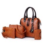 Women Retro Zipper Large Capacity Handbag Sets - Image 9
