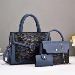 Wholesale Women Elegant Stone-Print Large-Capacity Handbag Sets