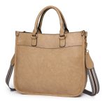 Women Fashion Retro Large Capacity PU Handle Shoulder Bag - Image 9
