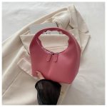 Wholesale Women Fashion Solid Color Mini Zipper Handle Bag