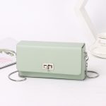Women Fashion Casual Simple Solid Color Chain Small Square Shoulder Bag - Image 8