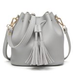 Wholesale Women Fashion Tassel Drawstring Pu Bucket Bag - Image 9