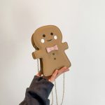 Wholesale Women Fashion Creative Cute Cartoon Solid Color Gingerbread-Man Shoulder Bag - Image 9