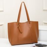 Wholesale Women Fashion Casual Simple Solid Color Large Capacity Tote Bag - Image 8