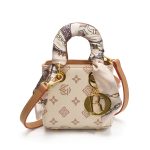 Wholesale Mini Size Women Retro Satin Scarf Square Mini Crossbody Bag - Image 8