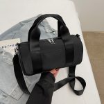 Wholesale Women Fashion Simple Solid Color Cylindrical Shoulder Bag - Image 8