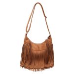 Women Fashion Casual Retro Large Capacity Tassel Frosted Shoulder Bag - Image 9