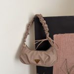 Women Fashion Casual Solid Color Pleated Lace-Up Shoulder Bag - Image 9