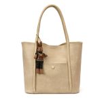 Wholesale Women Fashion Casual Retro Wax Leather Large Capacity Pendant Shoulder Bag - Image 8