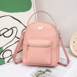 Wholesale Women Fashion Casual Solid Color Butterfly Label Decorative Backpack - Image 9