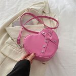 Wholesale Women Fashion Personalized Solid Color Rivet Love Shaped Shoulder Bag - Image 8