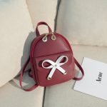 Wholesale Women Fashion Simple Solid Color Mini Bowknot Backpack - Image 8