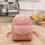 Women Fashion Simple Solid Color Embroidered Backpack - Image 8
