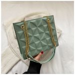 Women Fashion Simple Solid Color Chain Shoulder Bag - Image 9