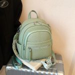 Women Pu Frosted Zipper Backpack - Image 8