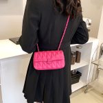 Women Fashion Casual Solid Color Chain Shoulder Bag - Image 7