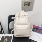 Wholesale Pu Soft Leather Schoolbag Women Men College Students Casual Travel Backpack - Image 9