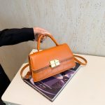Wholesale Simple Solid Color Flip Square Shoulder Bag - Image 9
