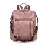 Wholesale Vintage Women Pu Soft Leather Dual-Use Backpack - Image 9