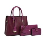 Wholesale Women Fashion Casual Crocodile Pattern Large Capacity Handbag Three-Piece Bag Set - Image 9