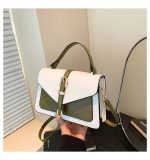 Wholesale Fashion Contrast Color Stitching Flip Square Shoulder Bag - Image 9