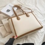 Women Fashion Casual Solid Color Large Capacity Tote Bag - Image 8