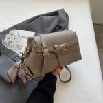 Women Fashion Retro Solid Color Litchi Pattern Small Square Shoulder Bag - Image 8