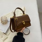 Women Fashion Retro Solid Color Square Shoulder Bag - Image 8