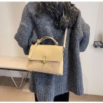Women Fashion Retro Simple Splicing Suede Shoulder Bag - Image 8