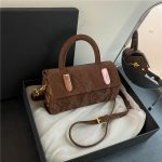 Women Fashion Casual Solid Color Pu Rectangular Shoulder Bag - Image 8