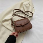 Women Fashion Simple Solid Color Small Square Shoulder Bag - Image 8