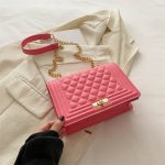 Women Simple Casual Solid Color Square Chain Shoulder Bag - Image 9