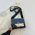 Women Fashion Casual Splicing Small Square Shoulder Bag
