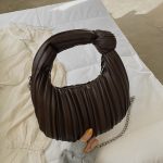 Wholesale Women Fashion Casual Solid Color Pleated Soft Knot Dumpling Handbag - Image 8