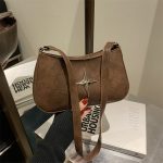 Women Fashion Casual Solid Color Cross Star Buckle Small Square Shoulder Bag - Image 8
