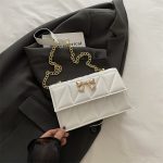 Women Fashion Rhombus Bowknot Buckle Chain Small Square Shoulder Bag - Image 8