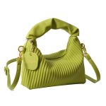 Women Fashion Casual Solid Color Vertical Stripe Small Square Shoulder Bag - Image 8