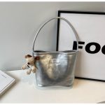 Women Fashion Casual Solid Color Pu Leather Bucket Shoulder Bag - Image 8
