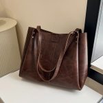 Women Fashion Casual Solid Color Large Capacity Tote Bag - Image 7