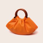 Wholesale Women Fashion Elegant Solid Color Pleated Cloud Handbag